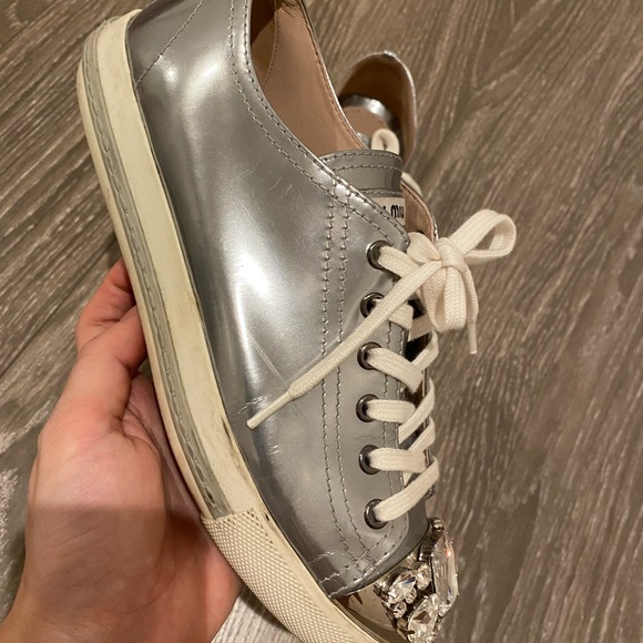 Miu Miu Rhinestone Sneakers - Picture 4 of 14
